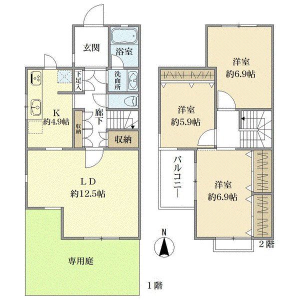 浜風第4住宅の間取図