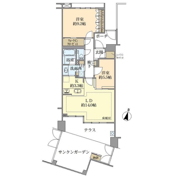 アールブラン大井町ミュゼの間取図