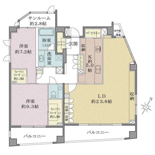 パーク・ノヴァ白金ヒルトップレジデンスの間取図