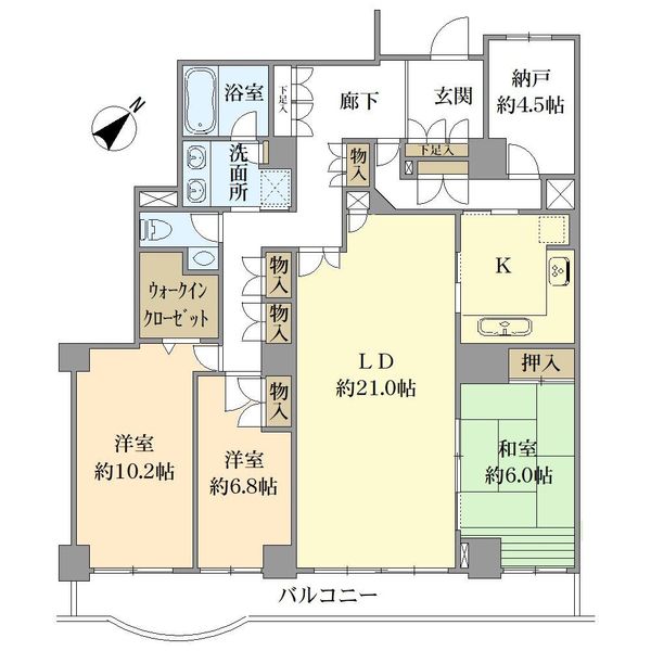 須磨パークヒルズC棟の間取図