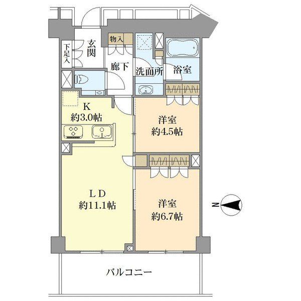 ザ・パークハウス福岡タワーズWESTの間取図