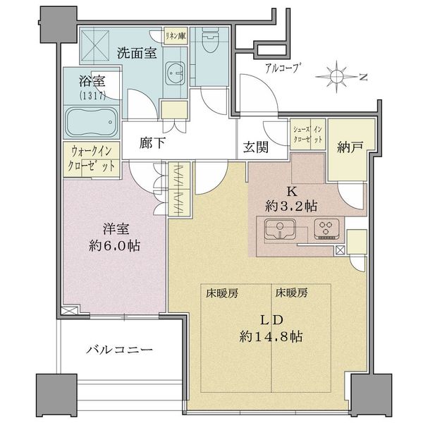 白金ザ・スカイEAST棟の間取図