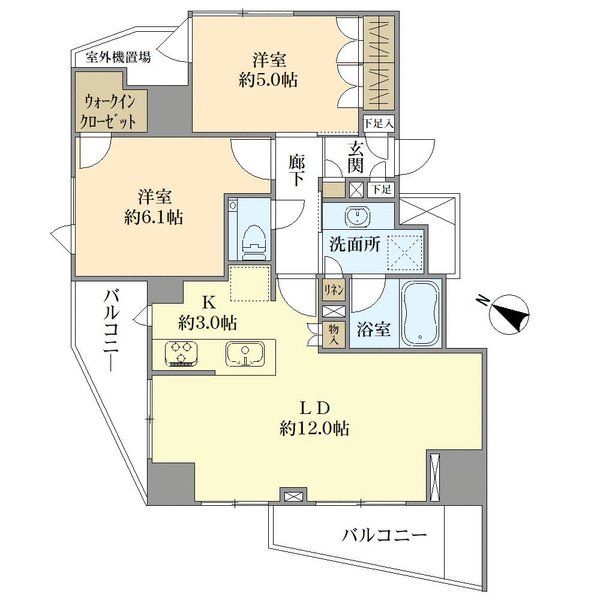 ブリリアンコート神楽坂の間取図