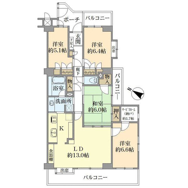 ルネ門前仲町の間取図