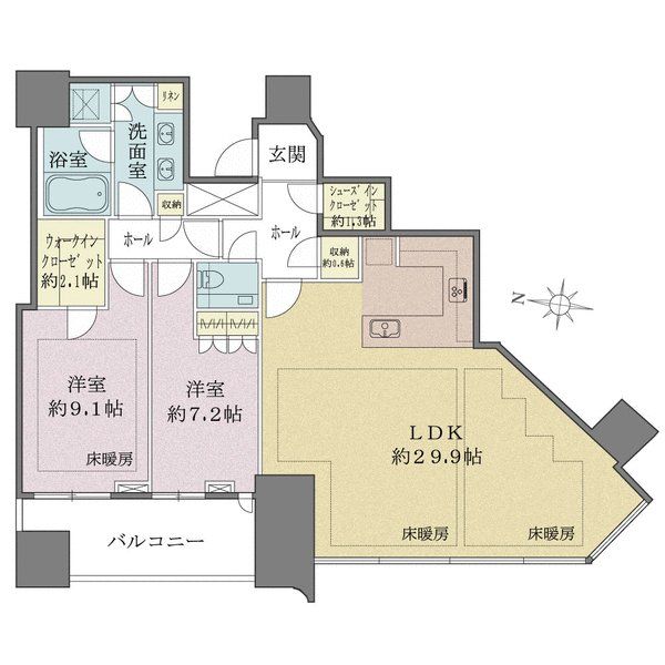 パークコート渋谷ザタワーの間取図