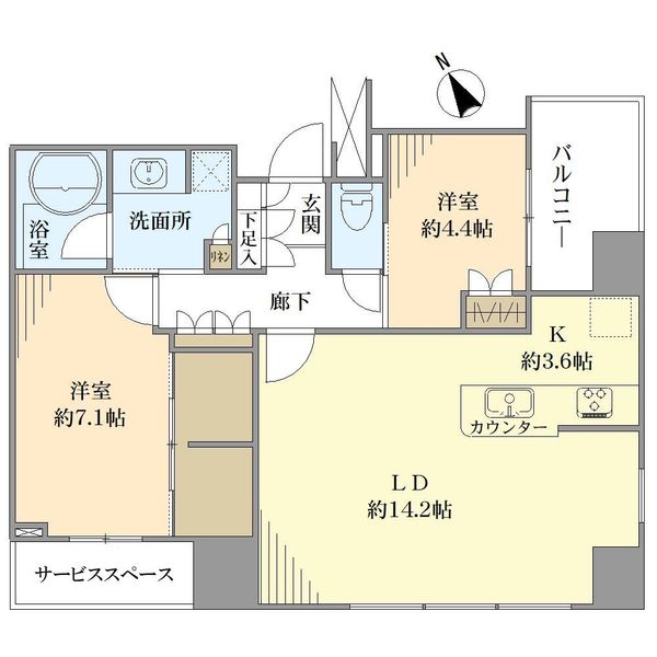 パークタワー池袋イーストプレイスの間取図