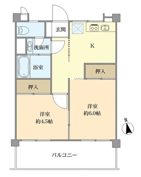 宮ノ腰コーポラスの間取図