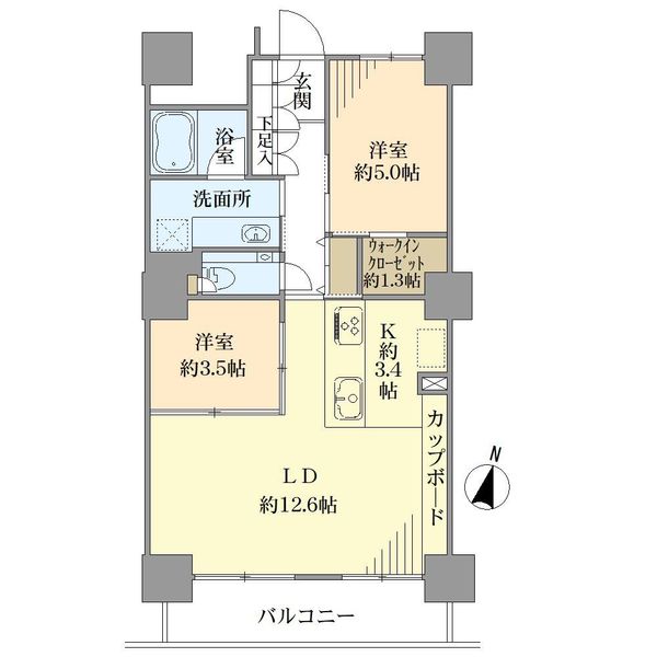 マートルコート恵比寿2000の間取図