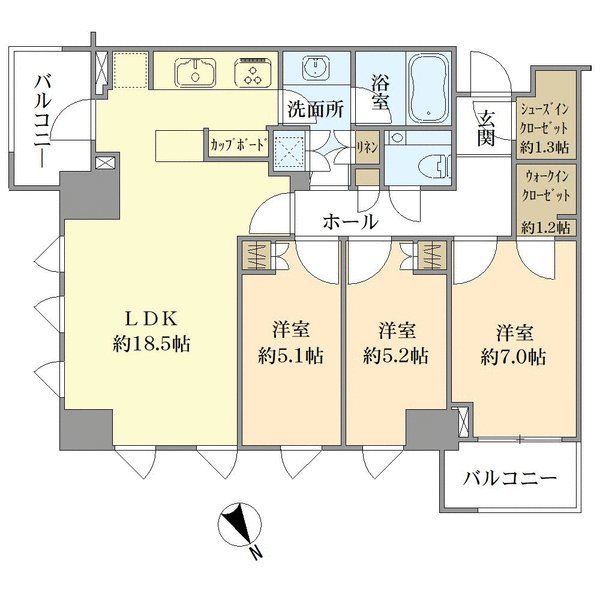 パークコート六本木ヒルトップの間取図