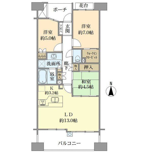 レアリス武蔵小杉の間取図