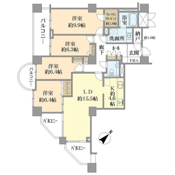 エイ・シティタワーズウエストタワー2603号室の間取図