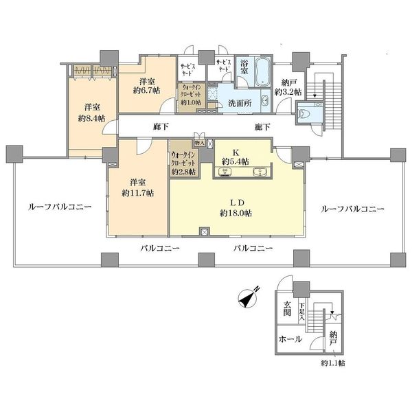 エイ・シティタワーズウエストタワー3007号室の間取図