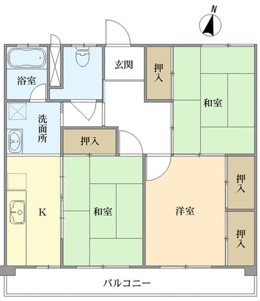 あげは住宅2号棟の間取図