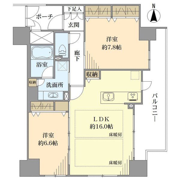 エステムプラザ本町クロスの間取図