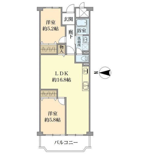 ローレルハイツ北天満２号棟の間取図