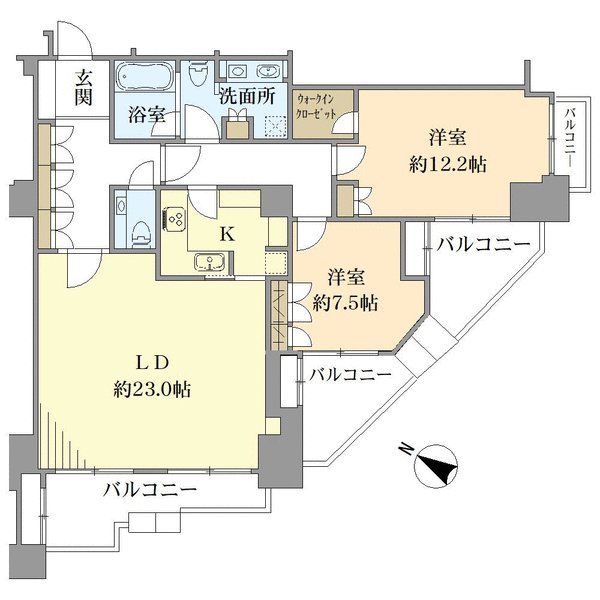 元麻布ヒルズフォレストタワーの間取図