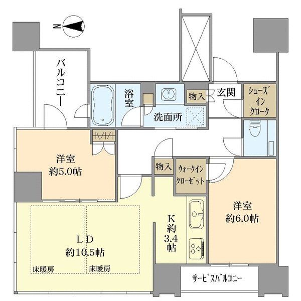 ザ・ファインタワー大手前の間取図