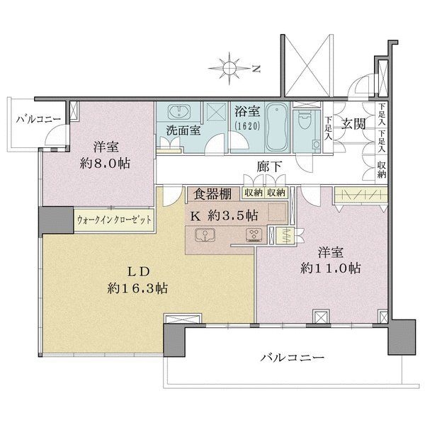 ベイズ タワー＆ガーデンの間取図