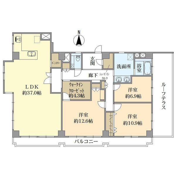 恵比寿ガーデンの間取図