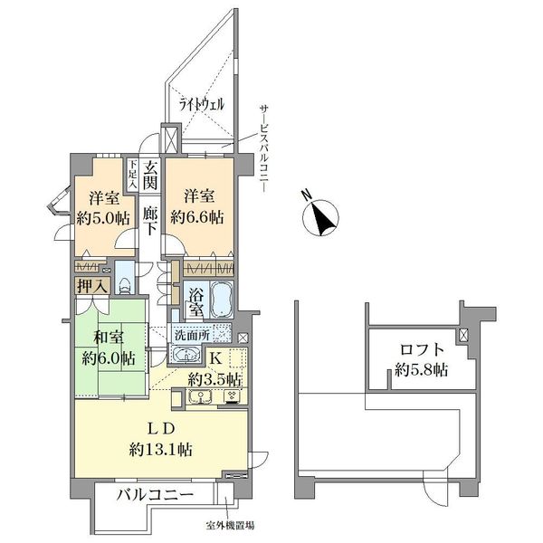 クレッセント千歳船橋の間取図