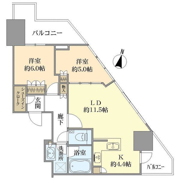 プラウドタワー東池袋ステーションアリーナの間取図