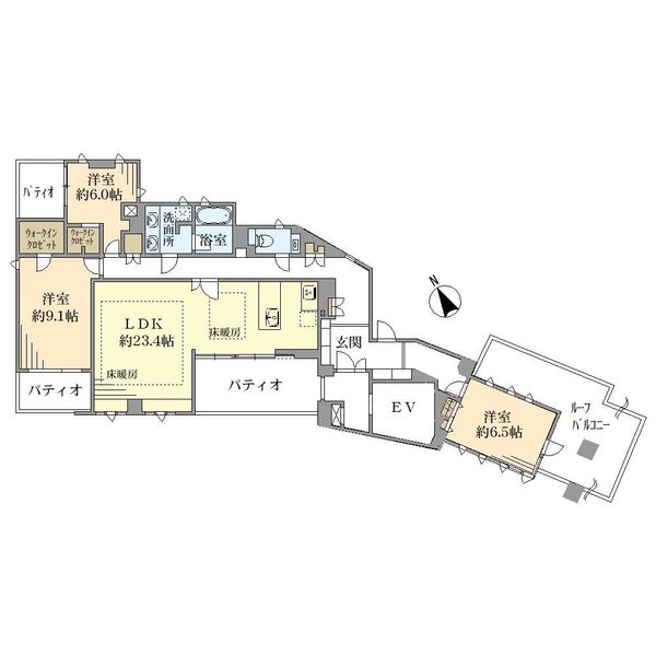 テラス加賀の間取図