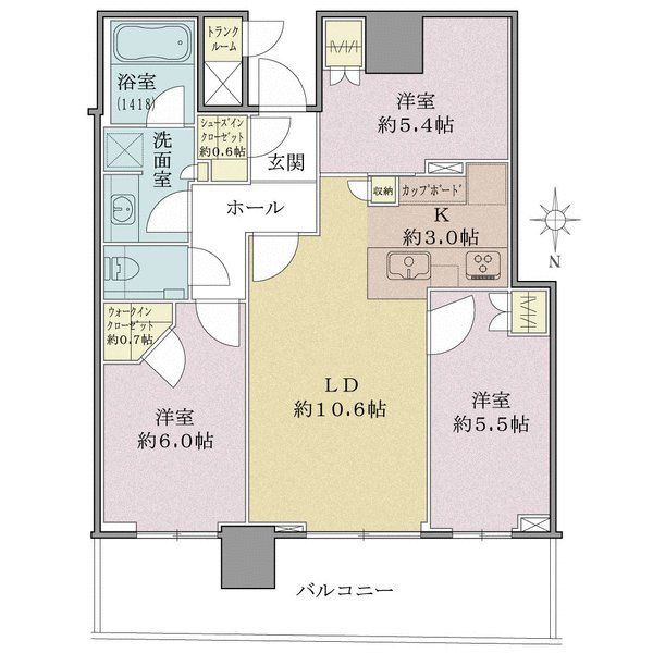 パークタワー晴海の間取図