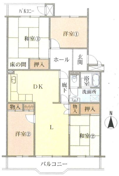 秋津第二団地の間取図