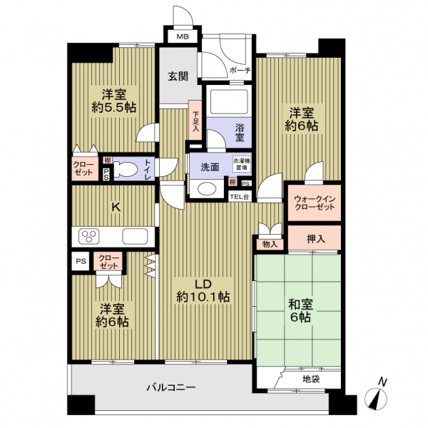 ネオグランデ鹿山の間取図