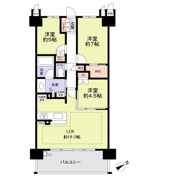 アルバックス植田南の間取図