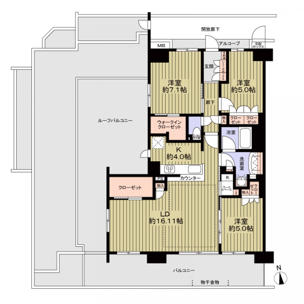 ＭＩＤ　ＷＡＲＤ　ＣＩＴＹの間取図