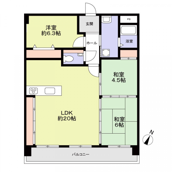 宝マンション千代田橋第３の間取図