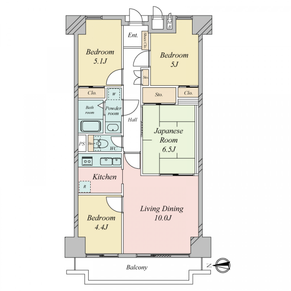 仙台堀公園ハイツの間取図