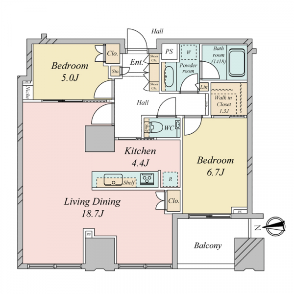 シティタワーズ豊洲ザ・ツインサウスタワーの間取図