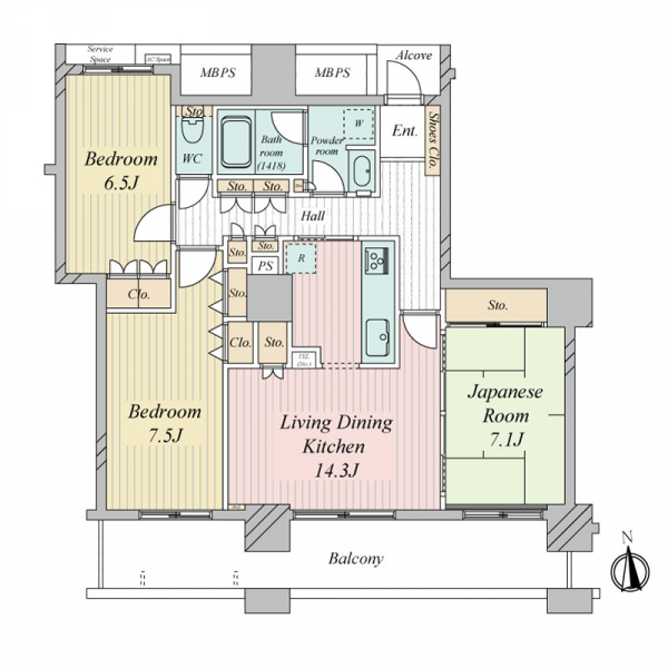 あべのグラントゥールの間取図