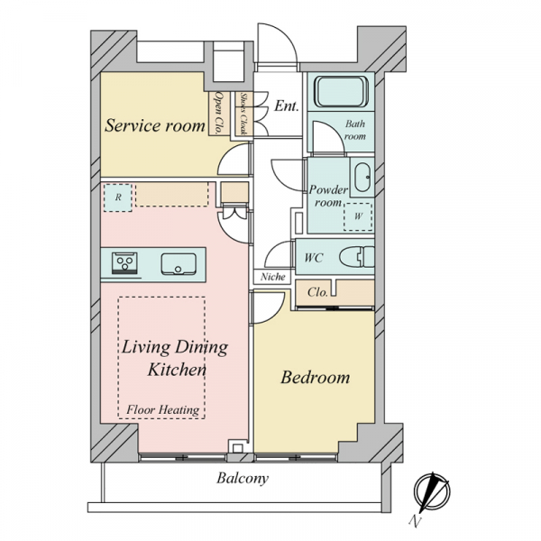 プレール・ドゥーク日本橋の間取図
