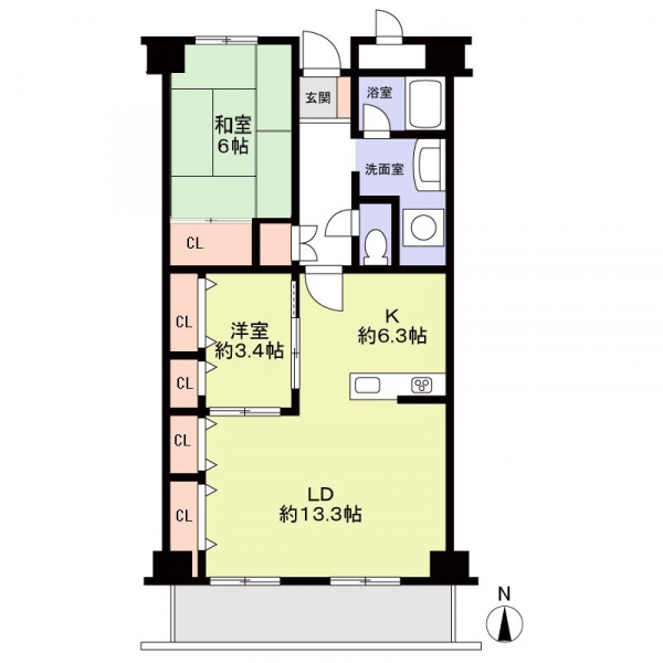 八事パークマンションの間取図