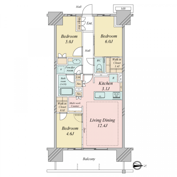 猿江恩賜公園レジデンスの間取図