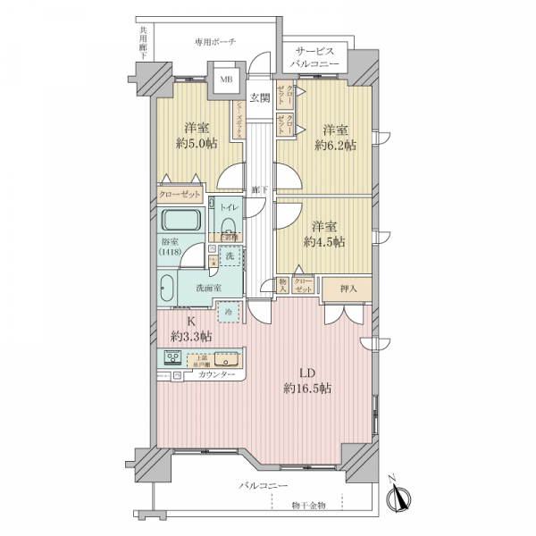 ディモア尼崎ミライズの間取図