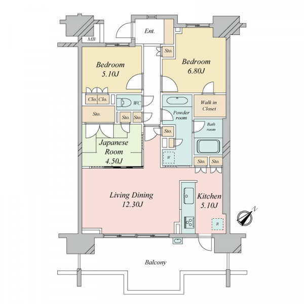 イニシア船橋ベイフォートの間取図