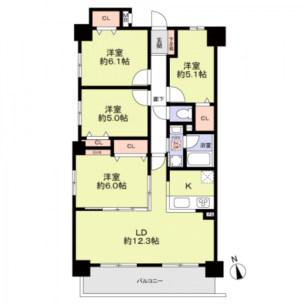 宝マンション島田東の間取図