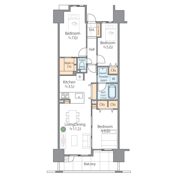 東京ビューマークスの間取図