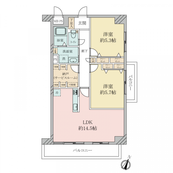 パレス大開通の間取図