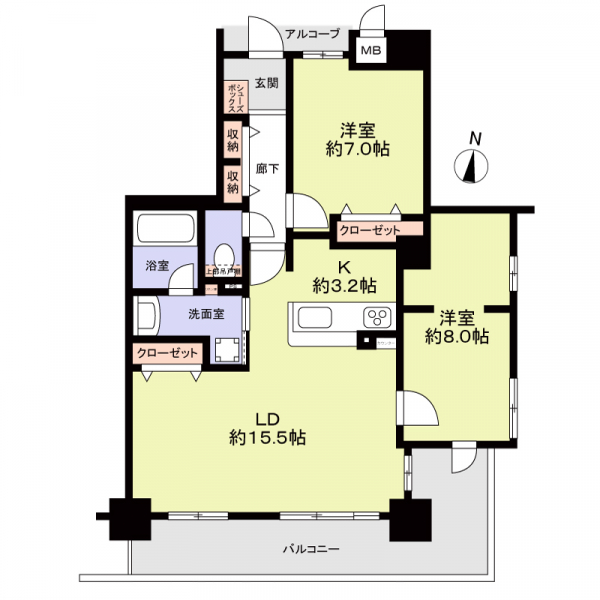 アルファライフ野芥駅の間取図