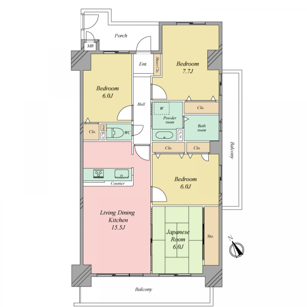 サーパス南福岡の間取図