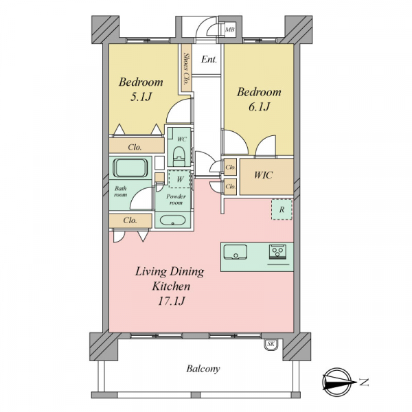 サングレート姪浜駅南ネクストの間取図