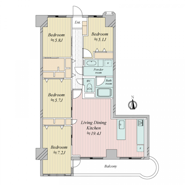 グランドメゾン靭の間取図