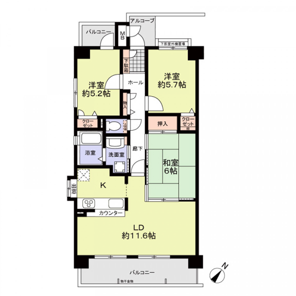 コンセール高針台の間取図