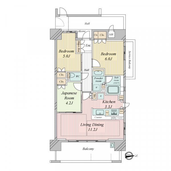 カサーレ阿倍野クラシアの間取図