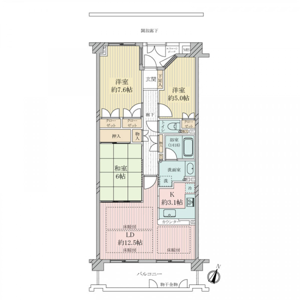 ガーデンハイツ鎌倉高校前の間取図